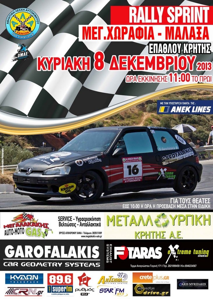 Rally Sprint Μαλάξα 2013 Συμμετοχές